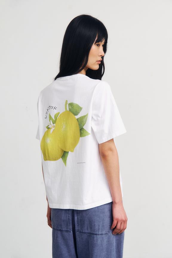 T-Shirt Lemon Print White