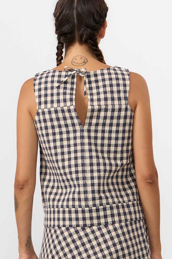 Top Aruba Check Grijs