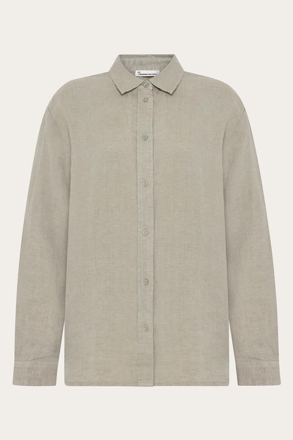 Shirt Loose Linen Twill Beige
