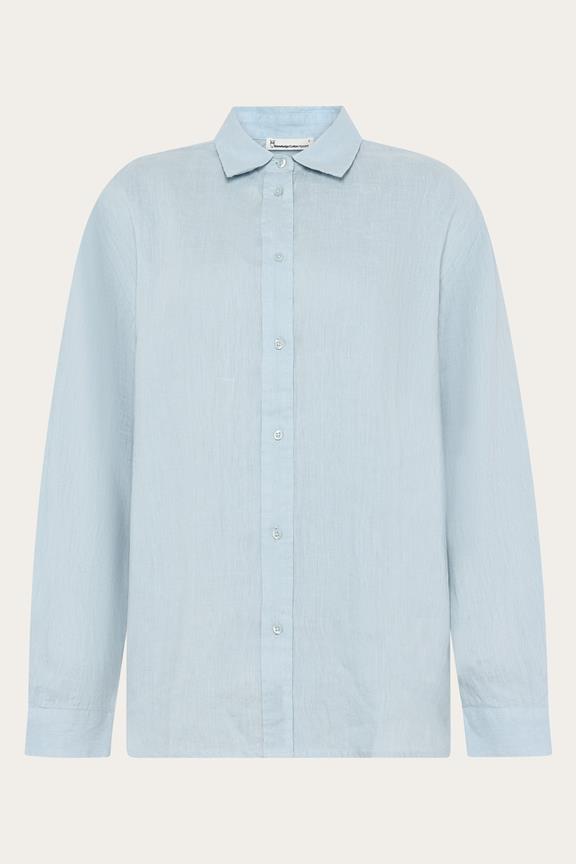 Shirt Loose Linen Skyway Blue