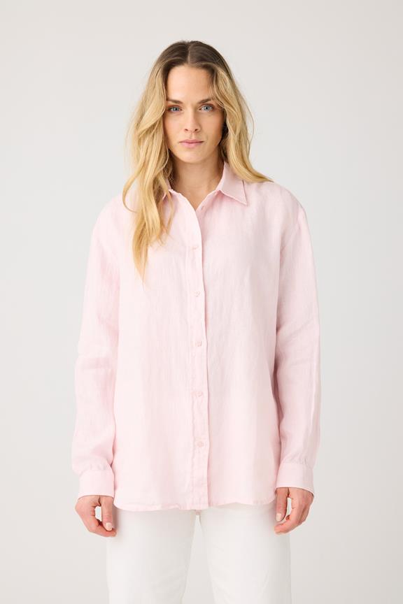 Shirt Loose Linen Pale Lilac
