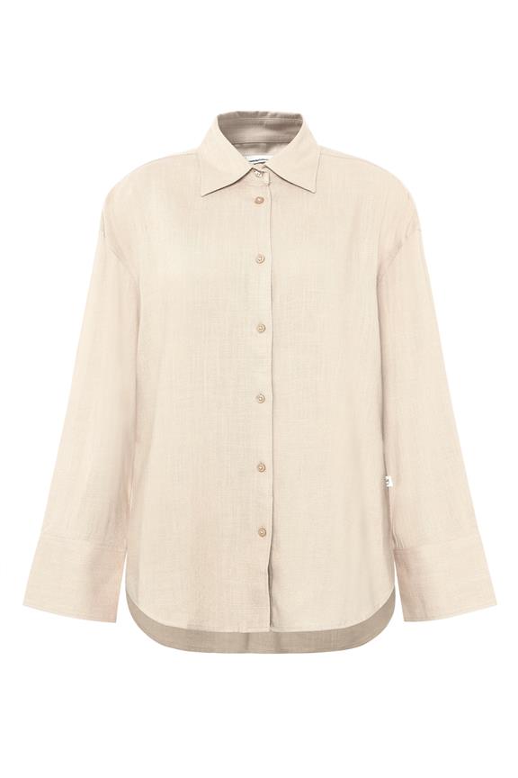 Shirt Relaxed Linen Mix Egret White