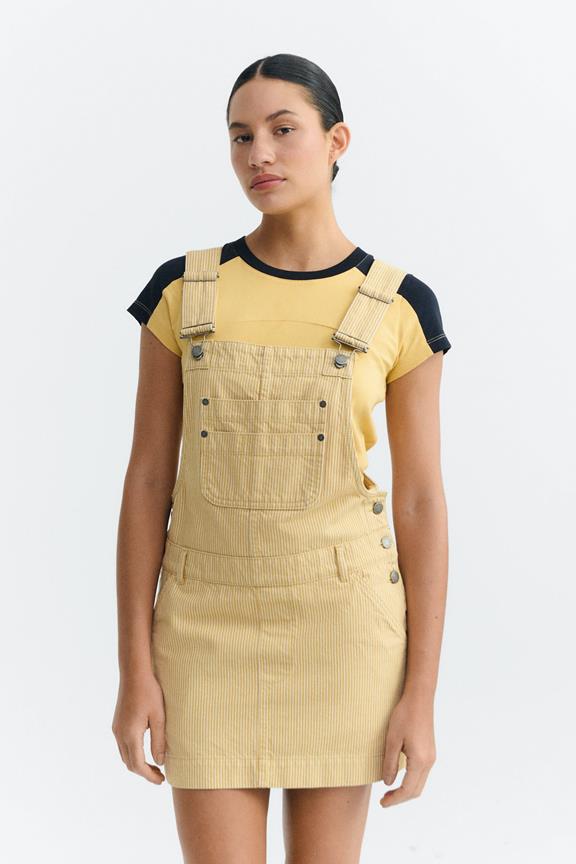 Kleid Rafaela Pinafore Gelb Gestreift