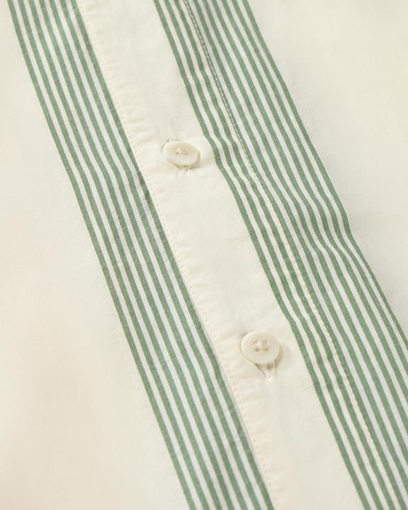 Thinking MU Shirt Jim Poplin Striped Green
