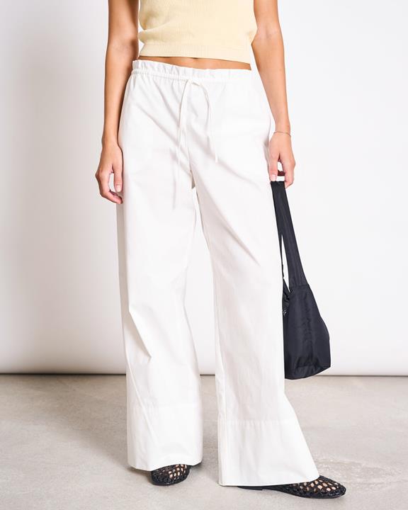 JAN 'N JUNE Broek Met Trekkoord, Wijd Model, Kiva Wit