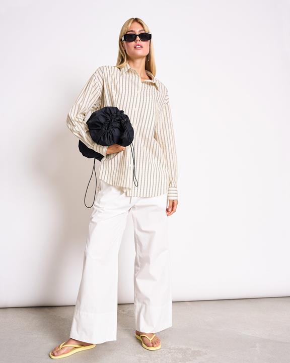 JAN 'N JUNE Broek Met Trekkoord, Wijd Model, Kiva Wit