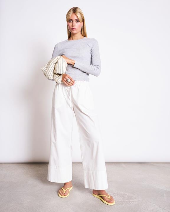 JAN 'N JUNE Broek Met Trekkoord, Wijd Model, Kiva Wit