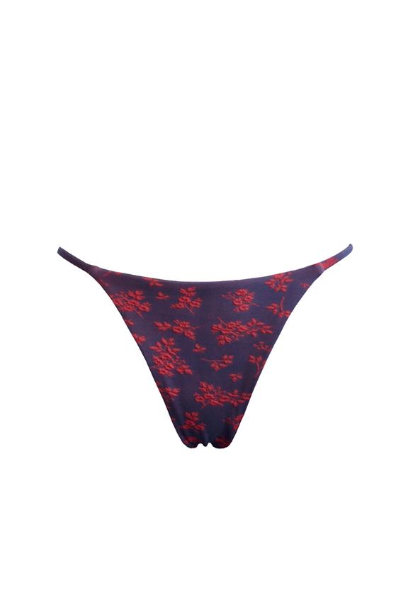 Bikini Bottom Olbia Floral Jacquard Red/ Blue