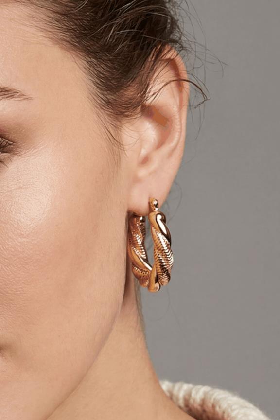 Hoops Thick Lilly Twisted Gold