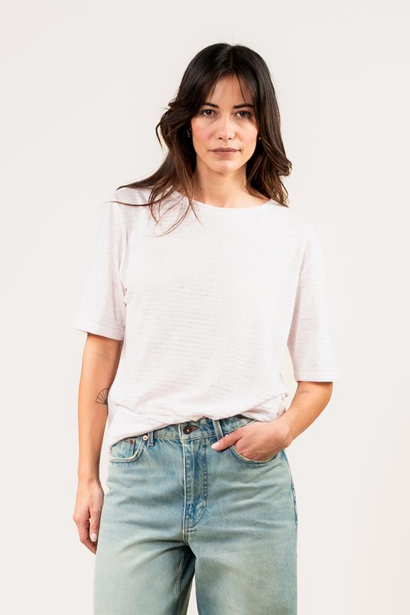 T-Shirt Olivia Gestreift Hellrosa