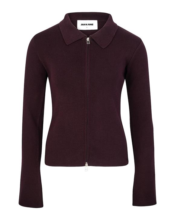 JAN 'N JUNE Zip Cardigan Tyrie Cherry Lacquer