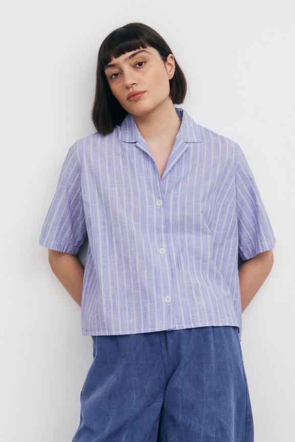 Shirt Bowling Blue Stripe