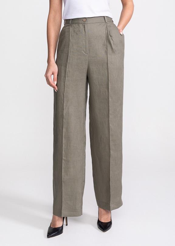 De IONESCU Hose Figa Leinen Khaki