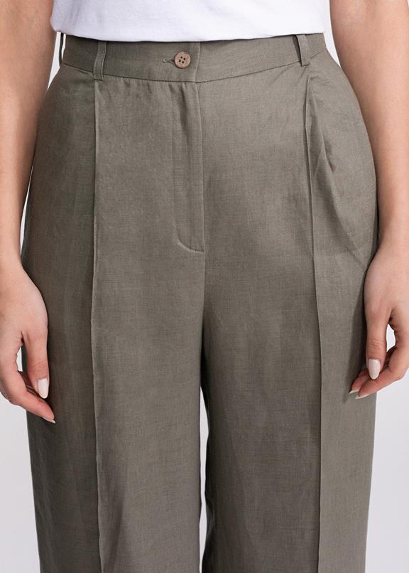 De IONESCU Hose Figa Leinen Khaki