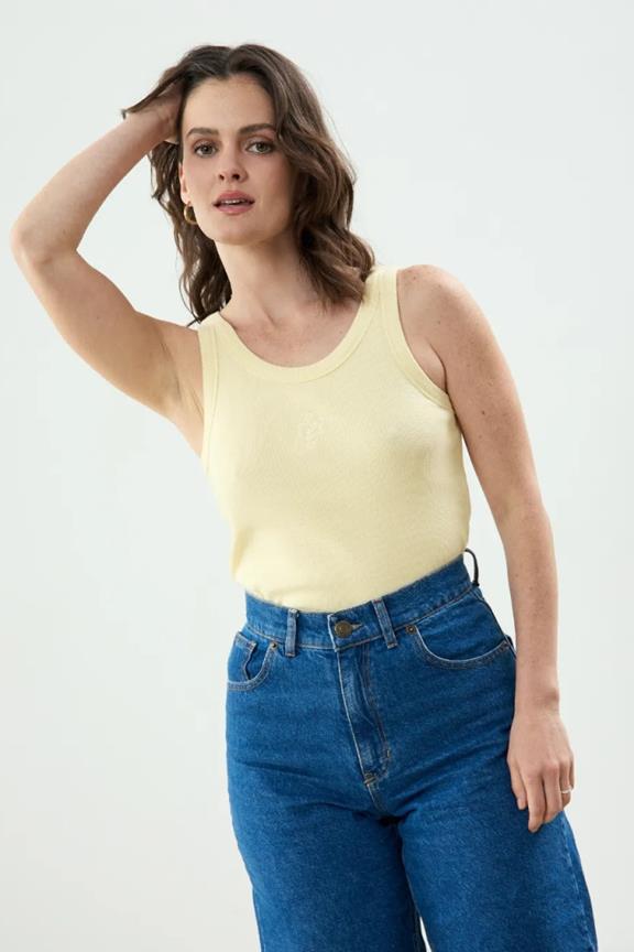 Tanktop Vanillegeel