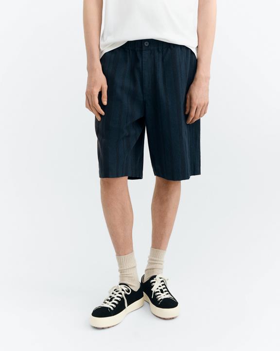 Thinking MU Shorts Bermuda Gasper Navy Stripes