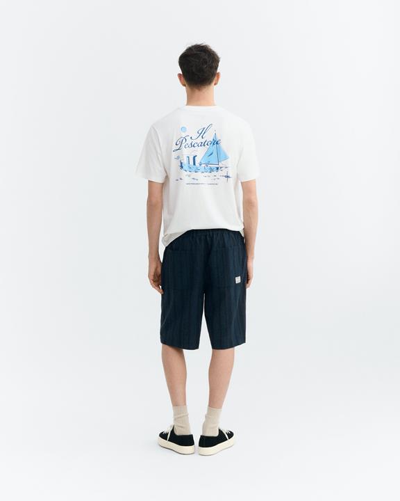 Thinking MU Shorts Bermuda Gasper Navy Stripes