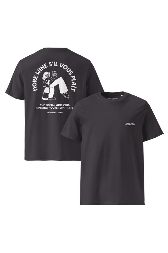 T-Shirt Unisex More Wine S'Il Vous Plaît Anthracite