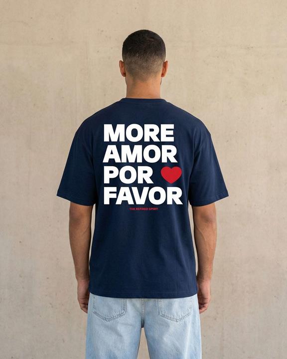 T-Shirt Unisex More Amor Por Favor French Navy