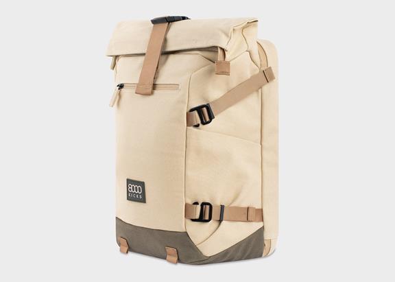 8000kicks Rugzak Nomad Rolltop Beige/Groen
