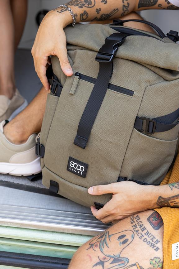 8000kicks EU Rugzak Nomad Rolltop Donkergroen