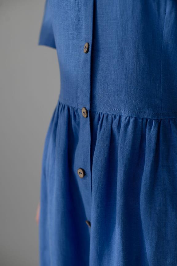 Amber Linen Midi Dress Luma Cornflower Blue
