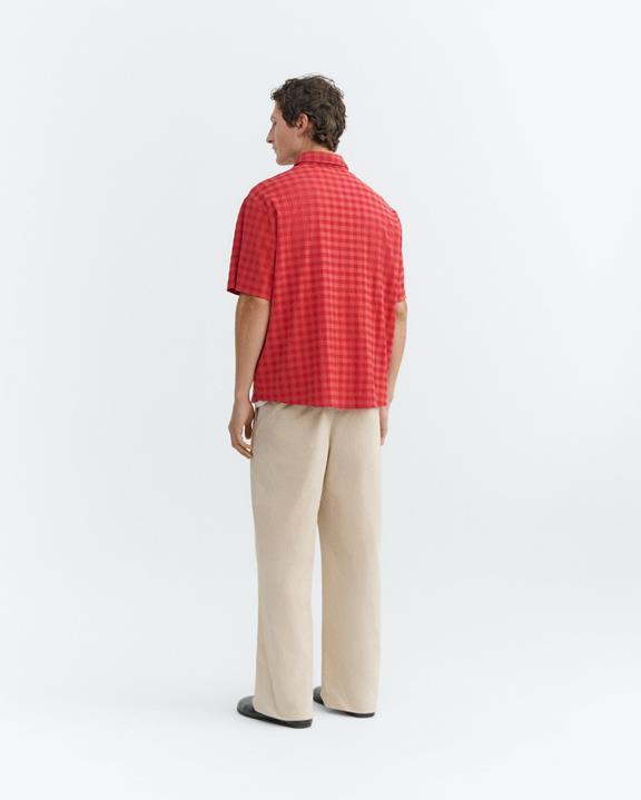 Thinking MU Shirt Paddy Seersucker Red