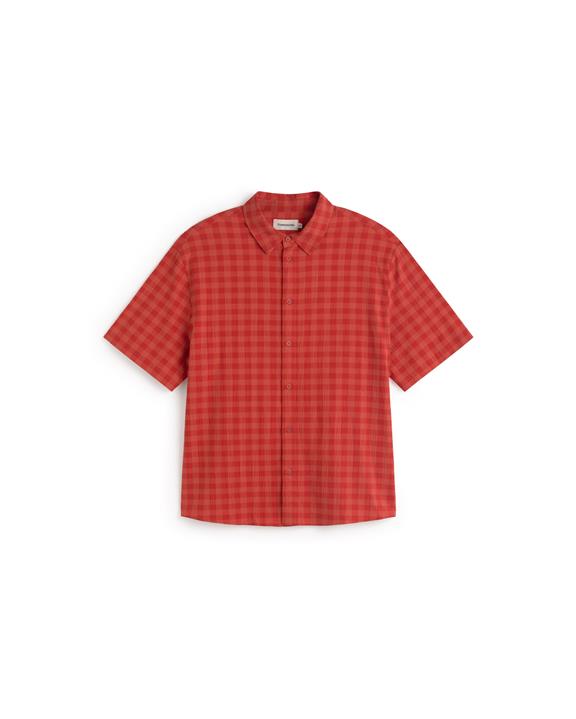 Thinking MU Shirt Paddy Seersucker Red