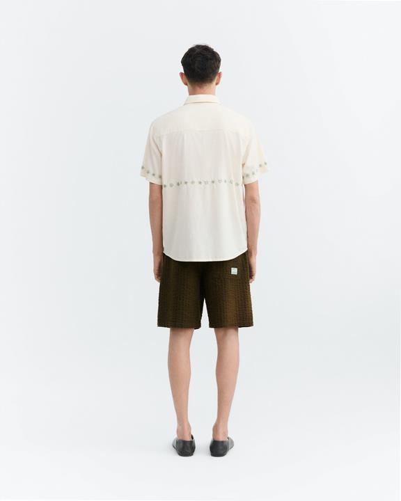 Thinking MU Shirt Tom Hand Embroidered Ecru