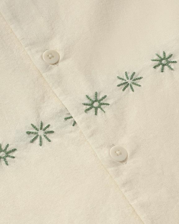Thinking MU Shirt Tom Hand Embroidered Ecru