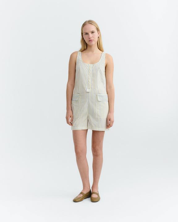 Thinking MU Jumpsuit Maud Striped Cream