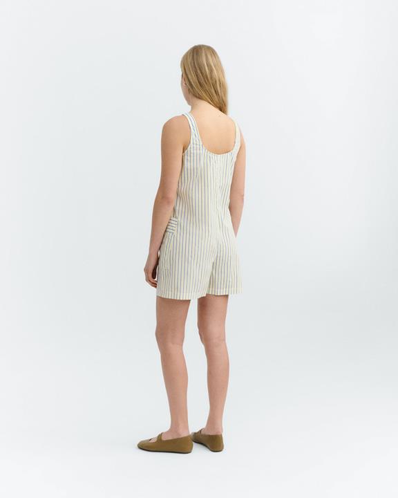 Thinking MU Jumpsuit Maud Striped Cream