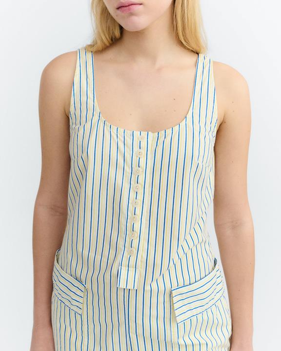 Thinking MU Jumpsuit Maud Striped Cream
