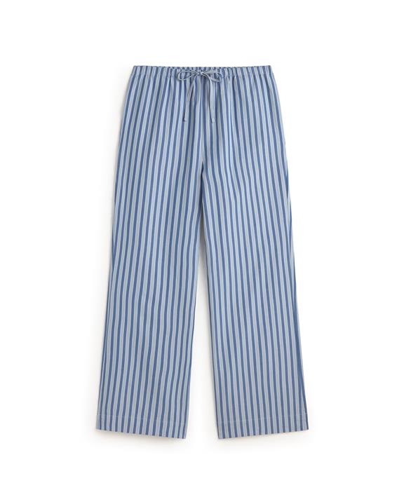 Thinking MU Broek Brigitte Relaxed Gestreept Blauw