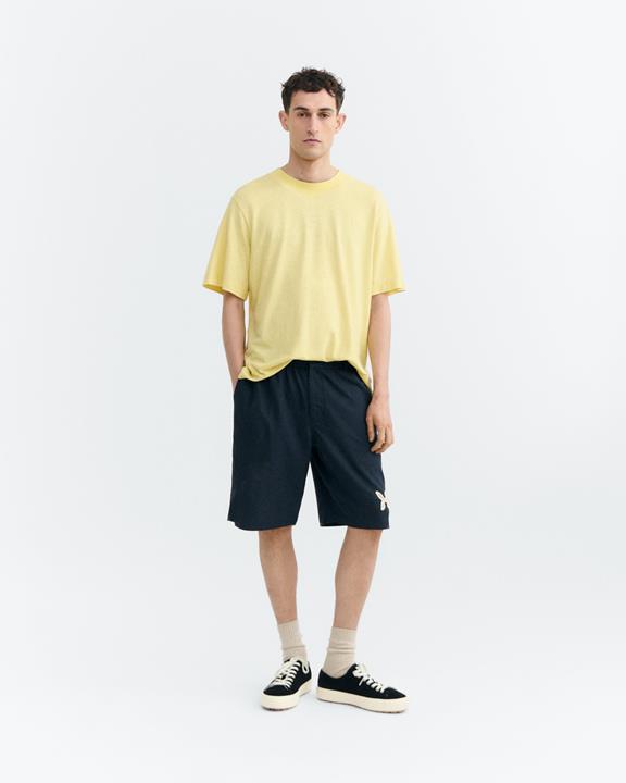 Thinking MU Shorts Hand Embroidered Gasper Navy