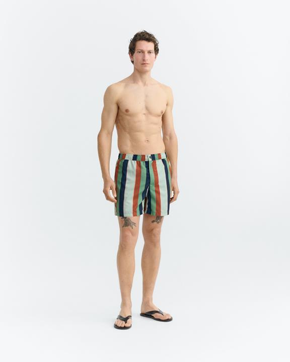 Thinking MU Shorts Swimwear Liu Multicolor Striped