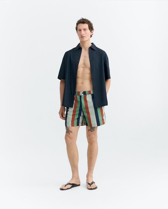 Thinking MU Shorts Swimwear Liu Multicolor Striped