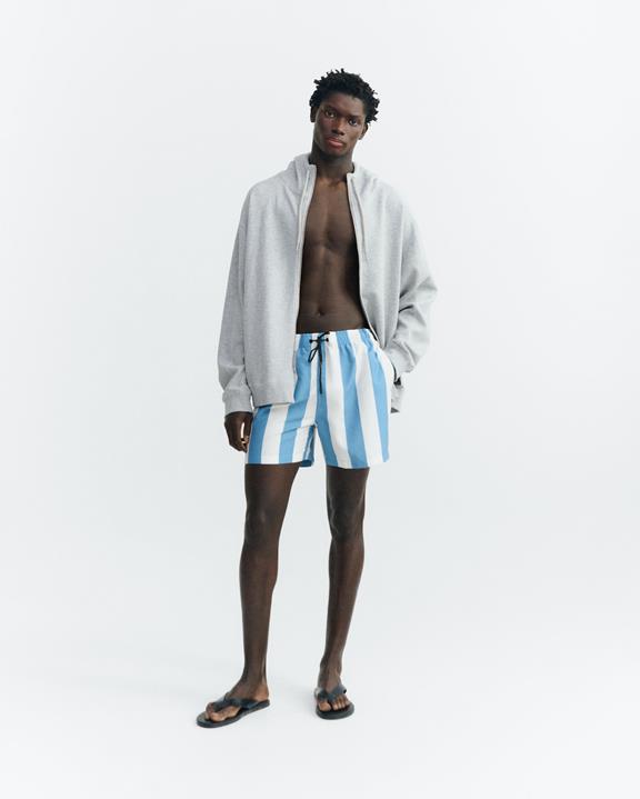 Thinking MU Shorts Bademode Limpopo Blau Gestreift