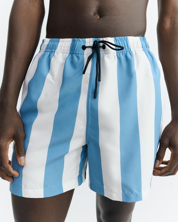 Thinking MU Shorts Bademode Limpopo Blau Gestreift