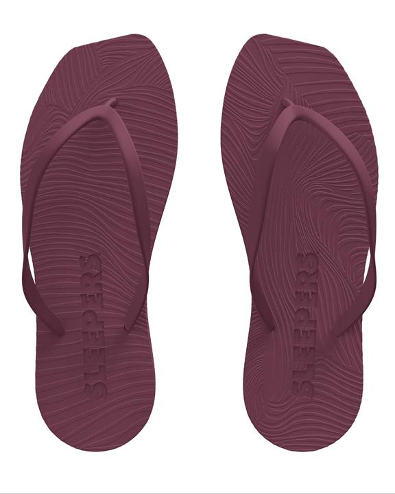 JAN 'N JUNE Flip Flops Tapered Burgundy