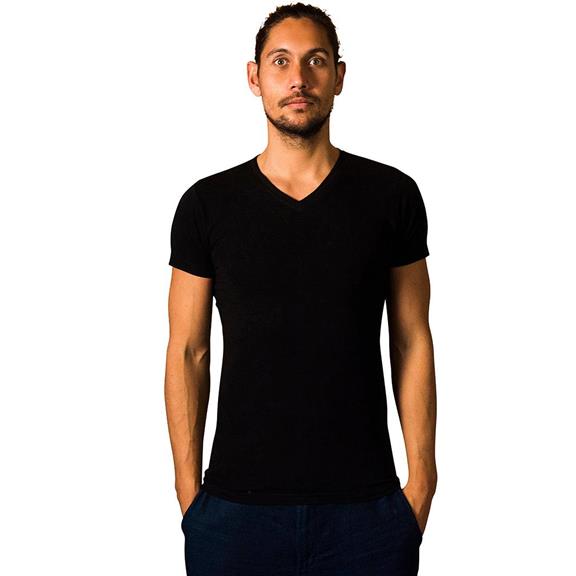 The Driftwood Tales Multipack 2x T-Shirt Basic V-Hals Zwart