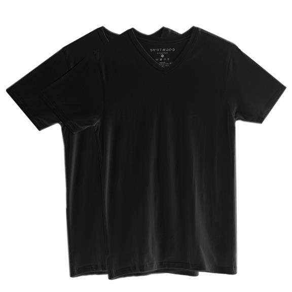 The Driftwood Tales Multipack 2x T-Shirt Basic V-Hals Zwart