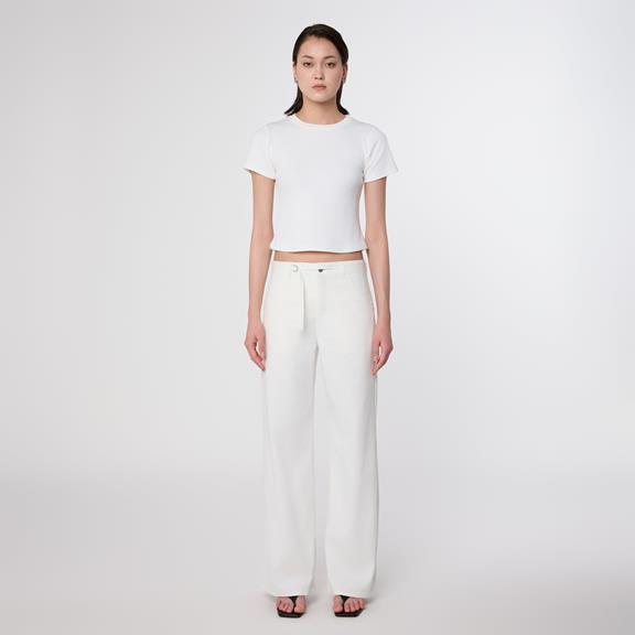 Dawn Jeans Blink Wide Cremefarben