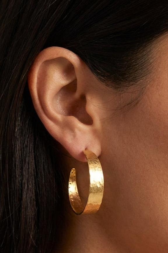 Ohrringe Orlina Hoops 24k Vergoldet