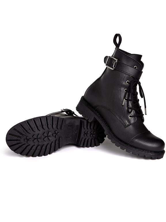 Will's Vegan Store Laarzen Buckled Work Zwart