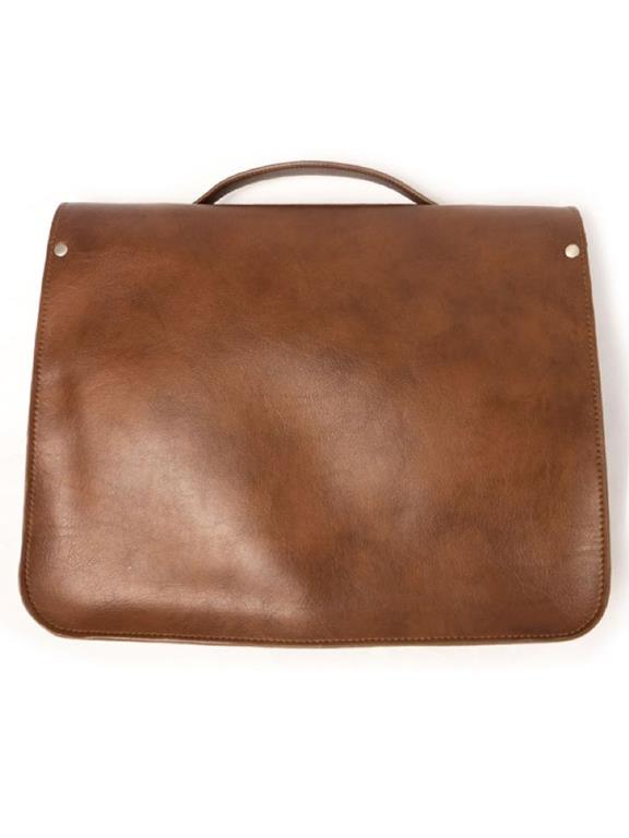 Will's Vegan Store Satchel Classic 14 Inch Brown