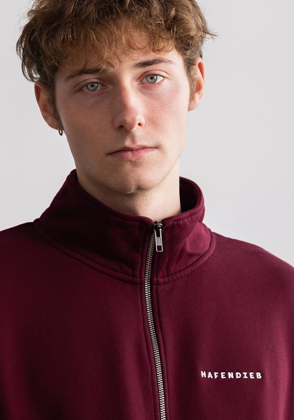 Hafendieb Troyer Sweatshirt Logo Stick Bordeaux