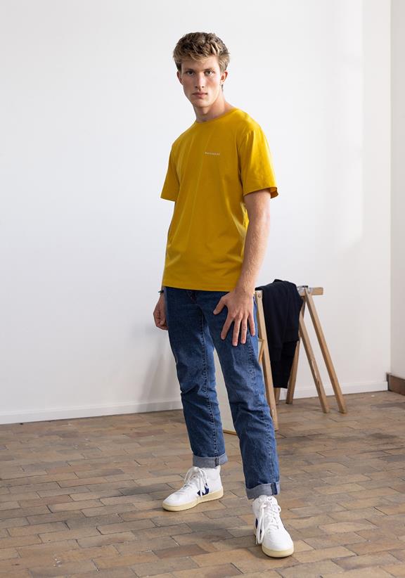 Hafendieb Logo Stick T-Shirt Mosterd