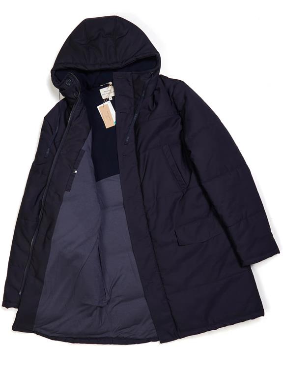 Will's Vegan Store Heren Gewatteerde Parka Donkerblauw