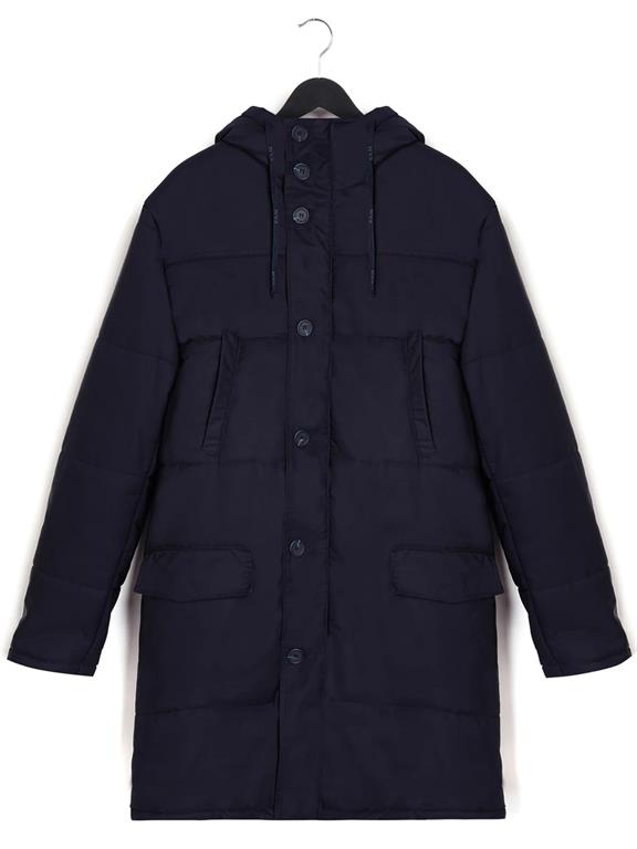 Will's Vegan Store Heren Gewatteerde Parka Donkerblauw